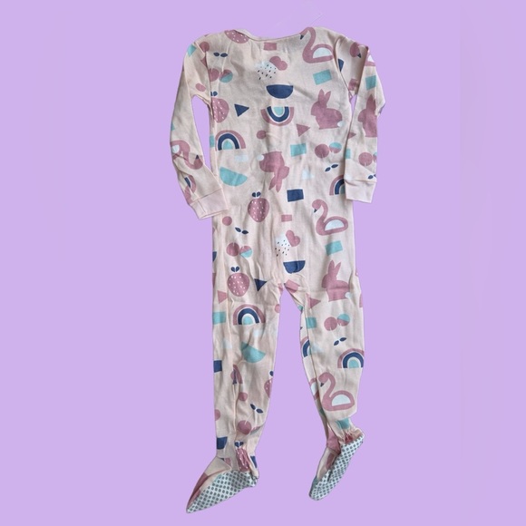 Lamaze Organic Kids One Piece Pajama - Pink and Cream   New!  2T - Picture 2 of 7